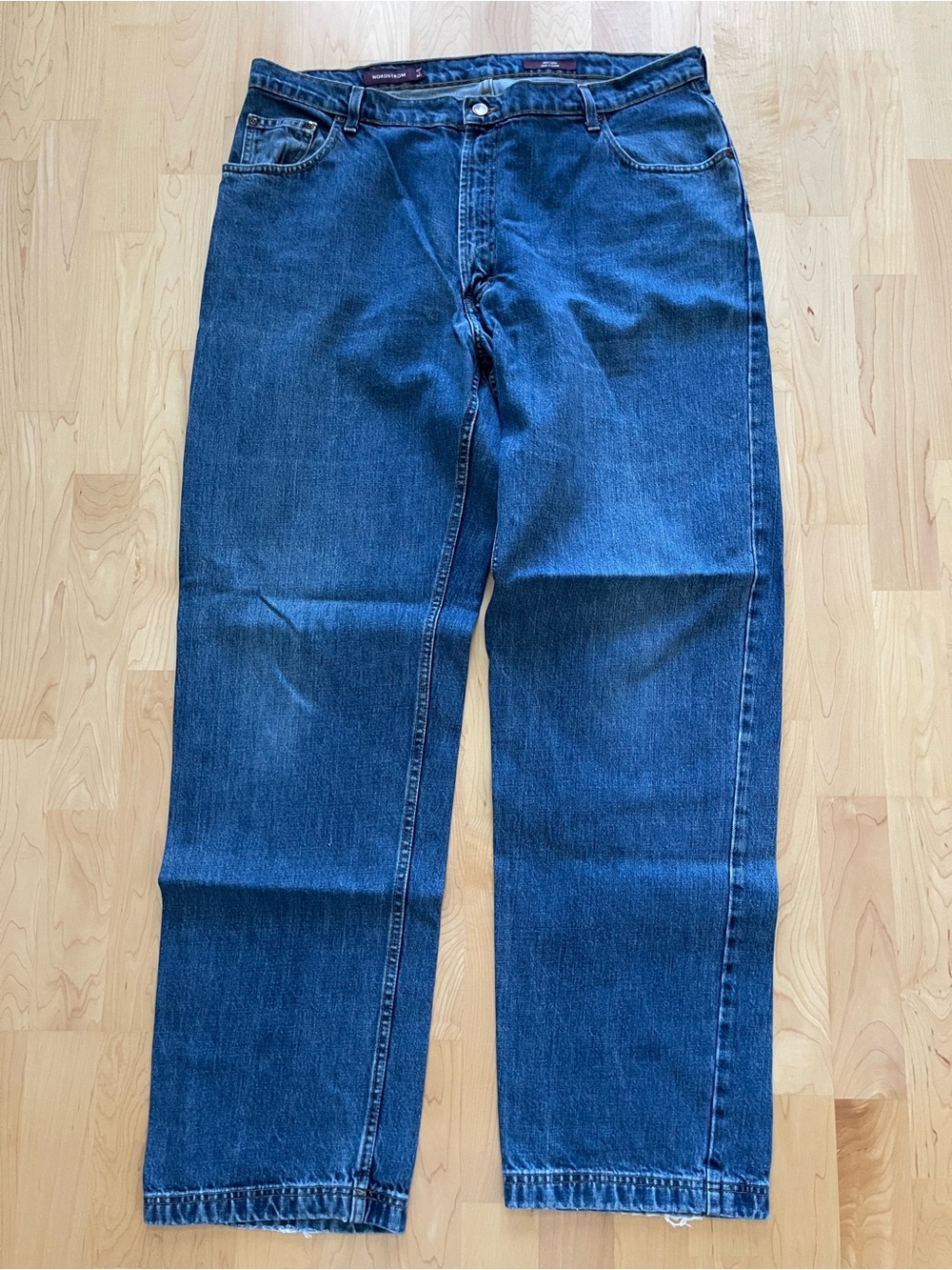 Nordstrom Men's Straight-Leg Jeans in Deep Blue Denim
